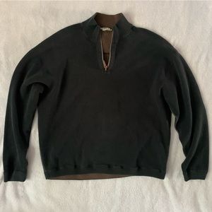 Black/Gray Kirkland Signature Quarter Zip Up Sweater